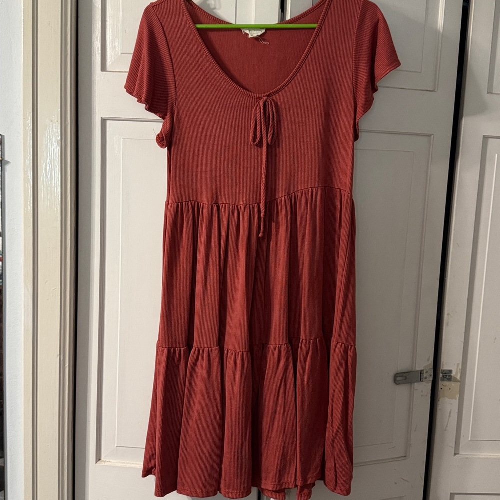 See You Monday Rust Knit Dress